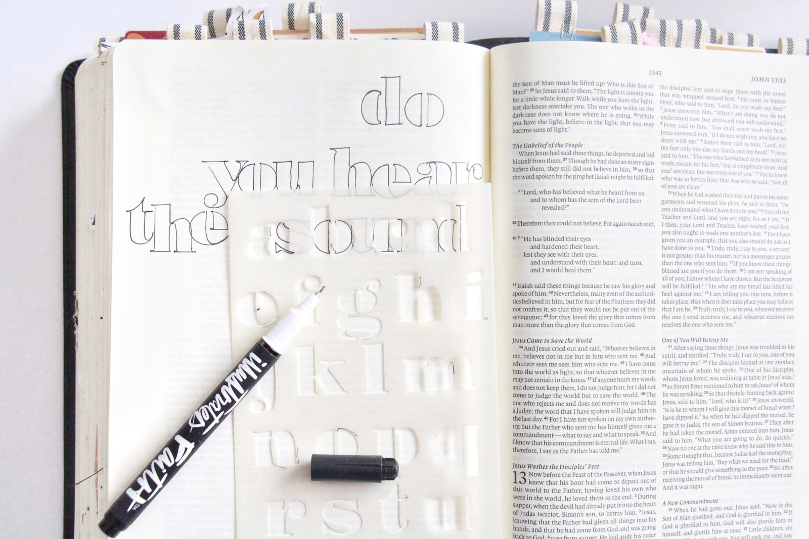 Come and Carol Advent Bible Journaling by Bekah Lynn aka SimplyBekah | Day 18 | Do You Hear The Sound