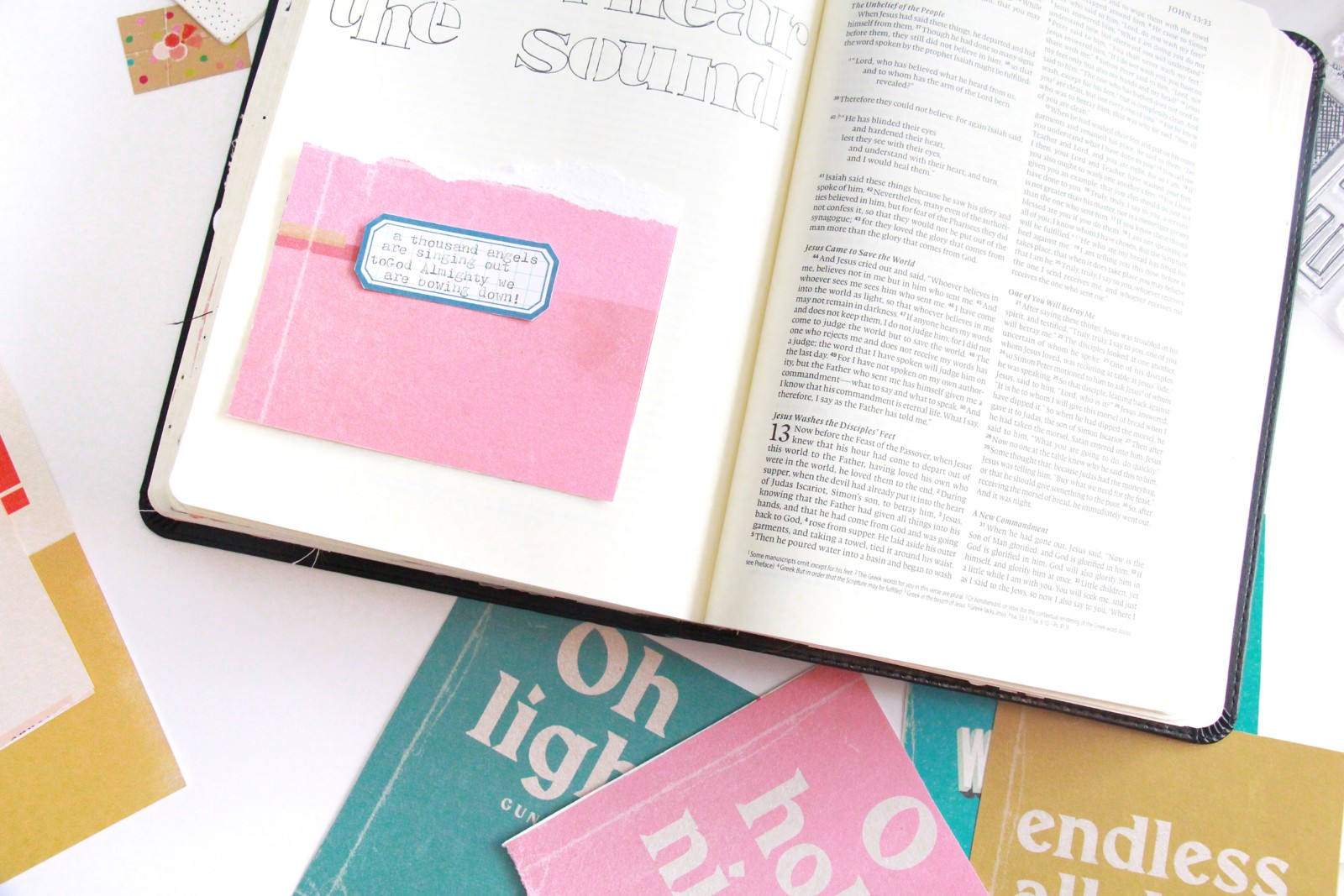 Come and Carol Advent Bible Journaling by Bekah Lynn aka SimplyBekah | Day 18 | Do You Hear The Sound