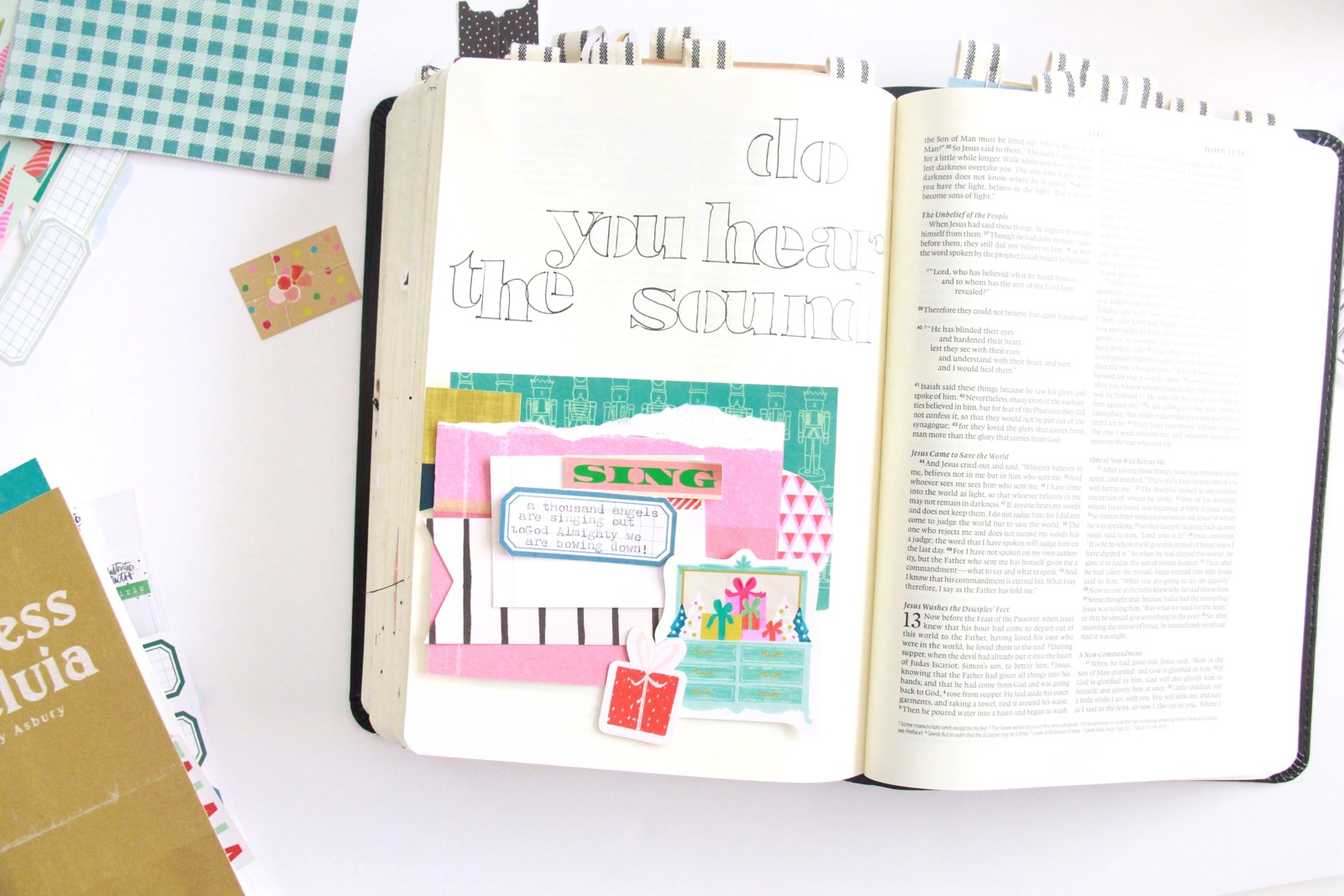 Come and Carol Advent Bible Journaling by Bekah Lynn aka SimplyBekah | Day 18 | Do You Hear The Sound