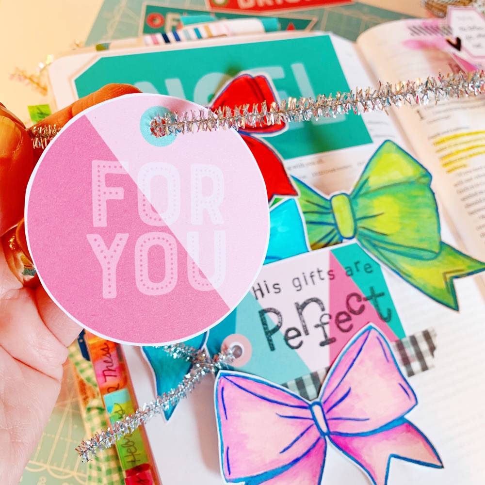 Hybrid Print and Pray Bible Journaling by Cristin Howell using digital printables | Let's Use Traceables! | James 1:17