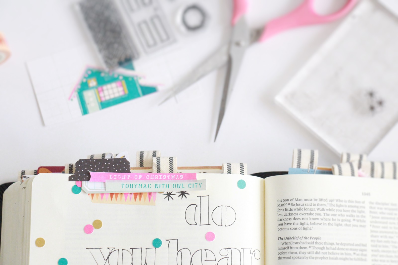 Come and Carol Advent Bible Journaling by Bekah Lynn aka SimplyBekah | Day 18 | Do You Hear The Sound