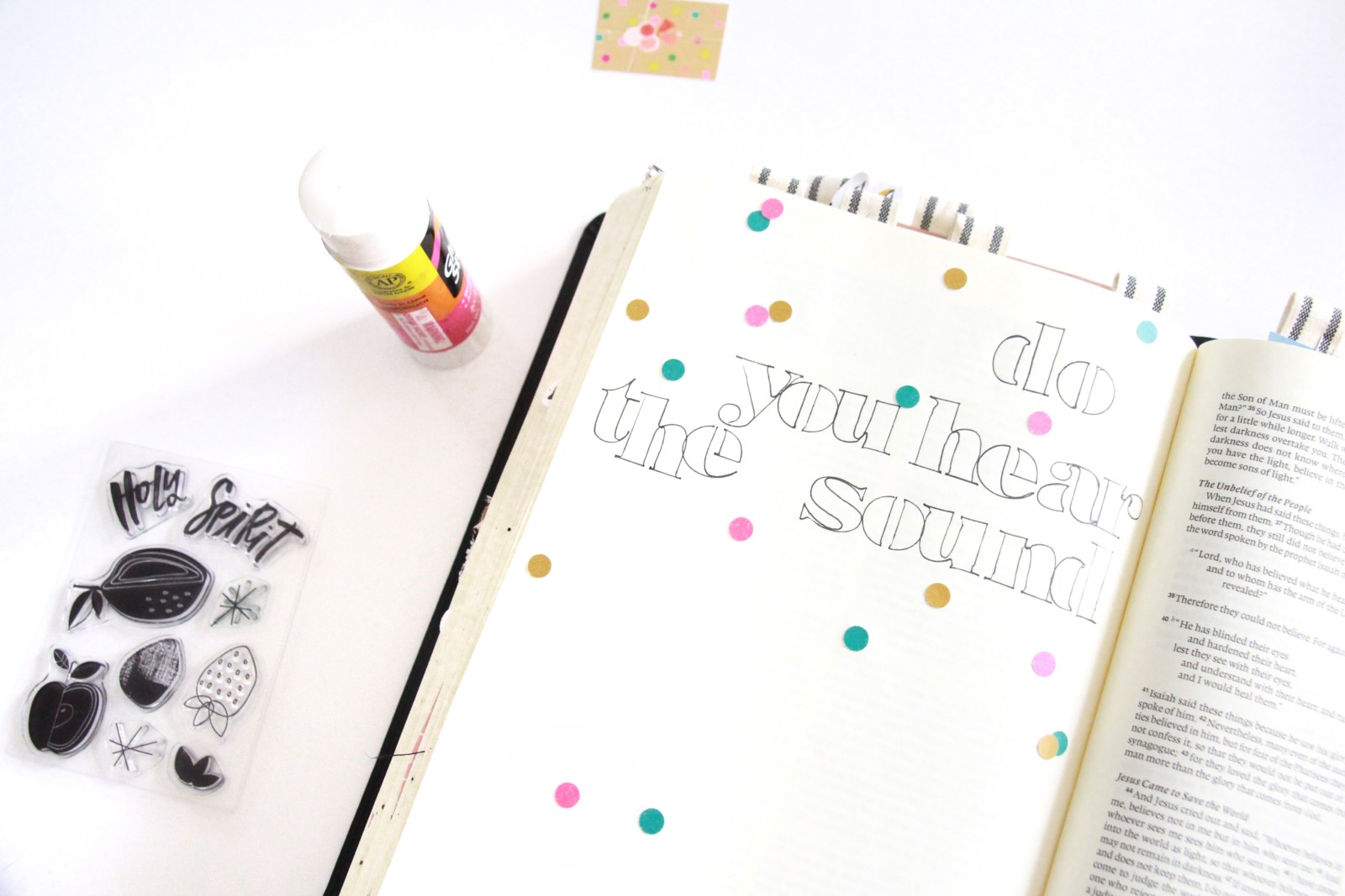 Come and Carol Advent Bible Journaling by Bekah Lynn aka SimplyBekah | Day 18 | Do You Hear The Sound