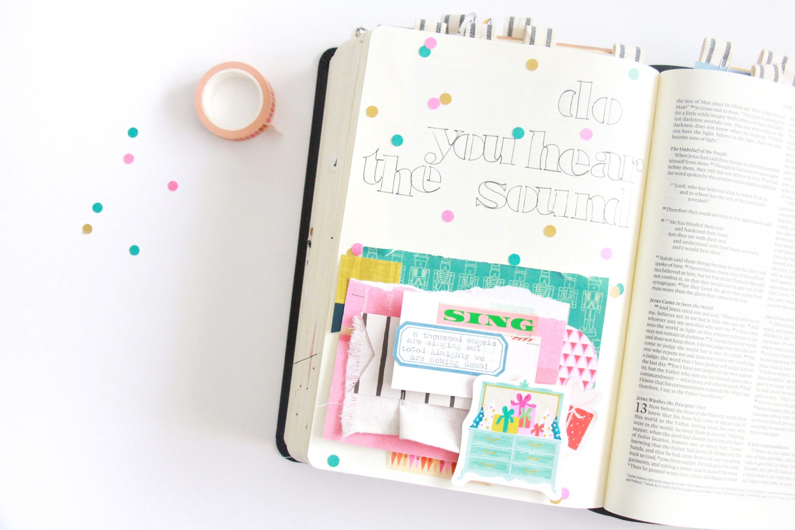 Come and Carol Advent Bible Journaling by Bekah Lynn aka SimplyBekah | Day 18 | Do You Hear The Sound