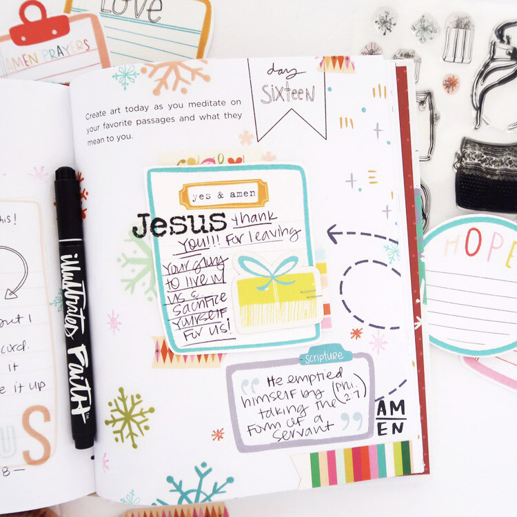 Wonder of Christmas Advent Journaling Process Video - Day 16 by Jillian aka Hello Jillsky
