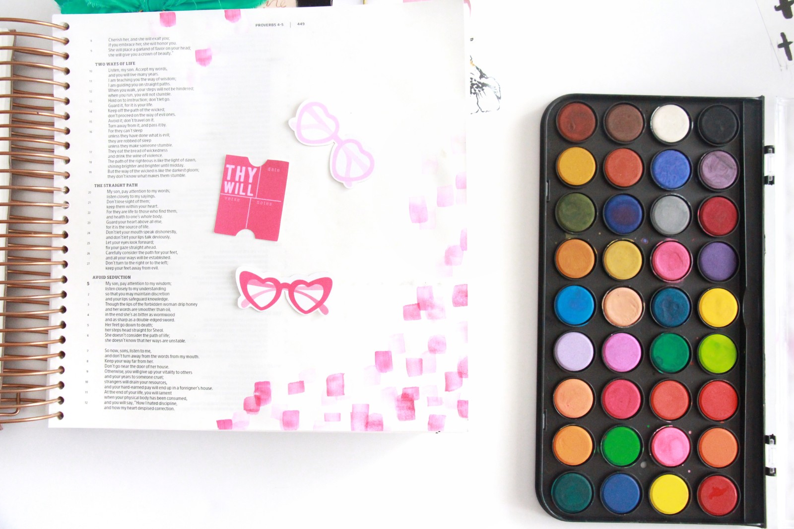 Bible Journaling Process by Bekan Lynn | 2020 Vision Devotional | Heart Vision | Proverbs 4:23