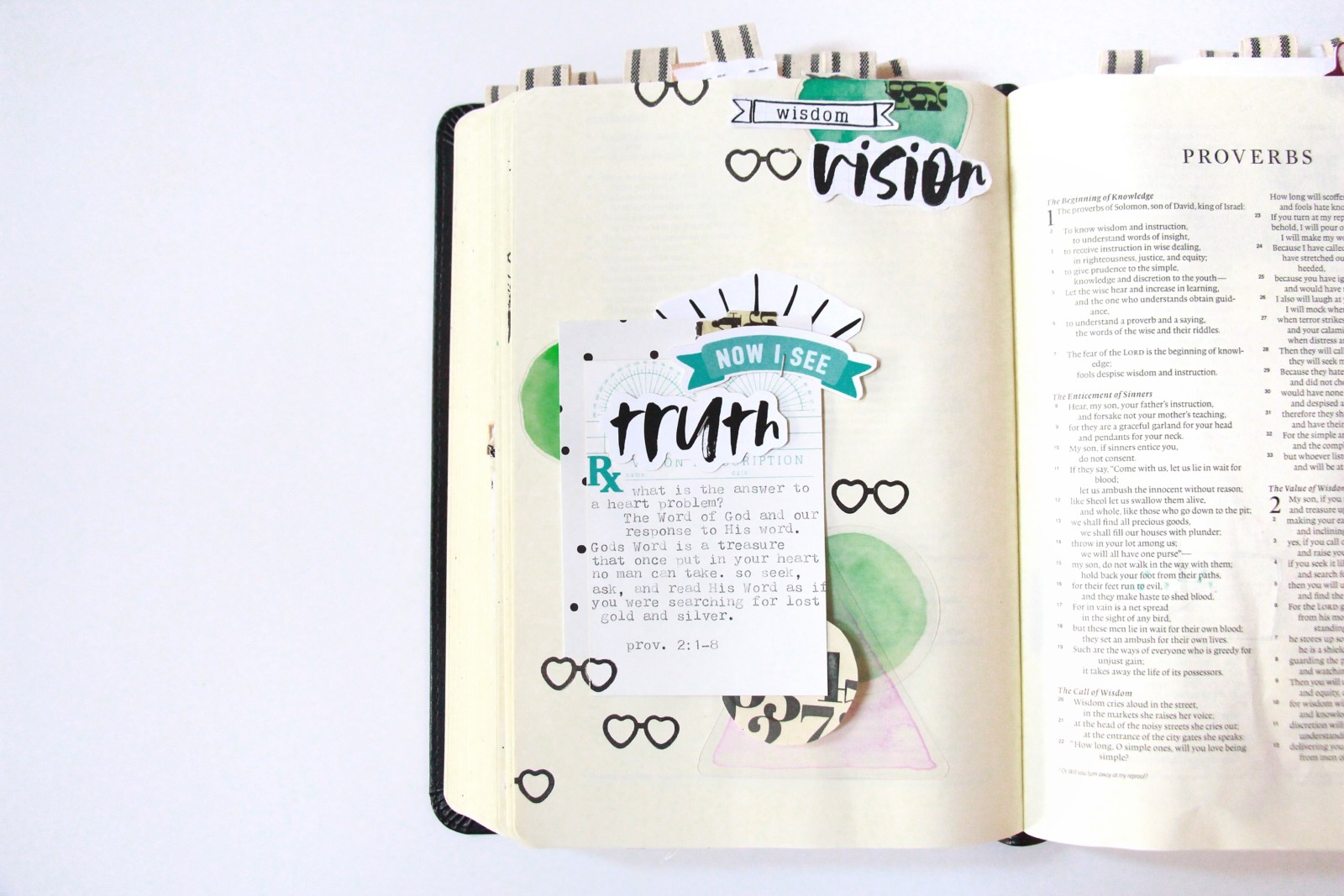 Bible Journaling by Bekah Lynn | Wisdom Vision | 2020 Vision Kit | Proverbs 2:1-8