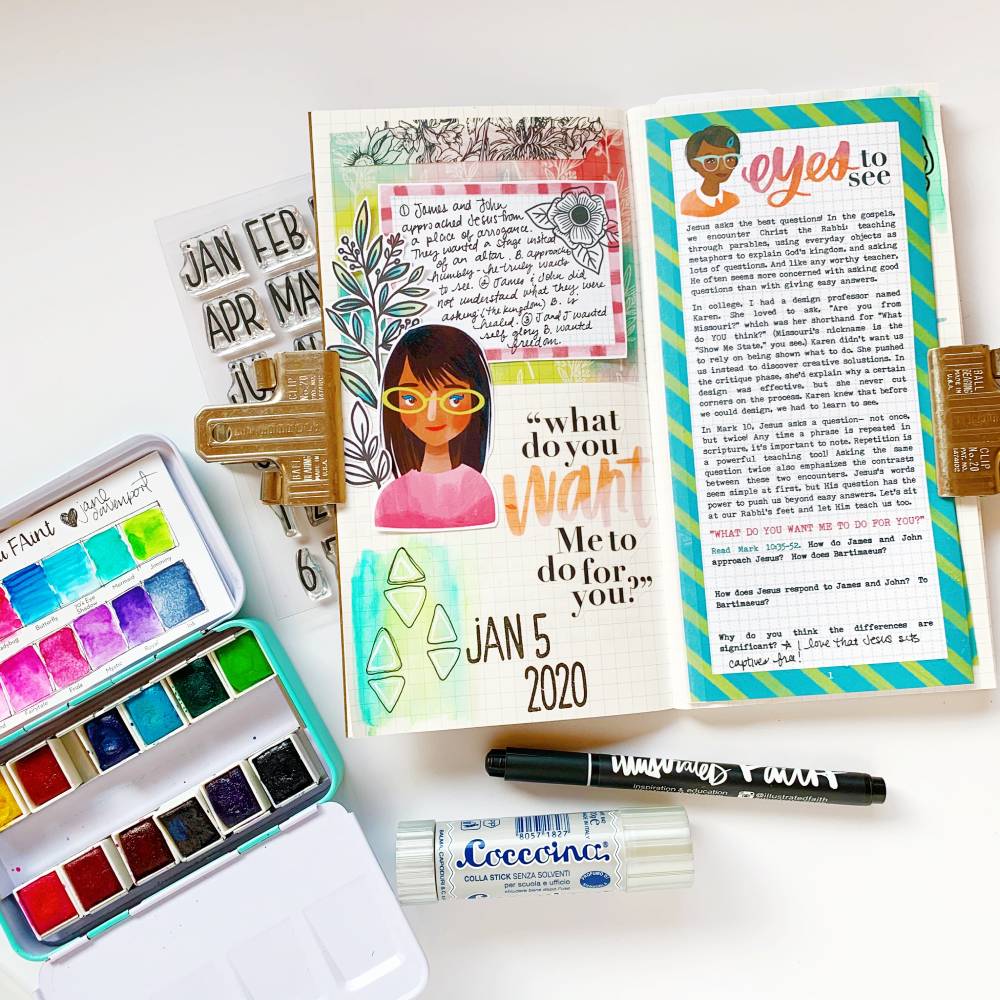 Hybrid Print and Pray Travelers Notebook by Cristin Howell using digital printables | Eyes to See