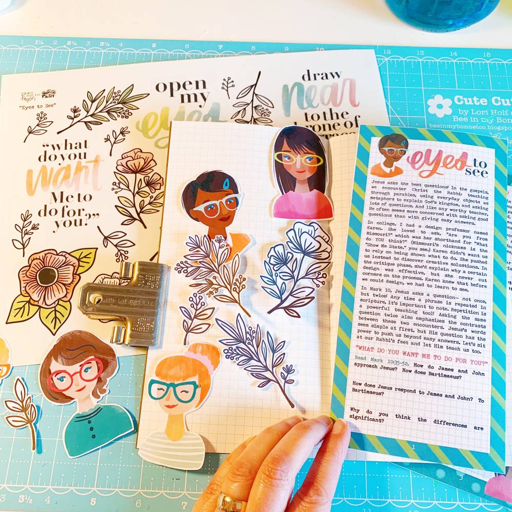 Hybrid Print and Pray Travelers Notebook by Cristin Howell using digital printables | Eyes to See