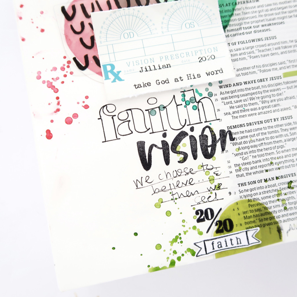 Bible Journaling Process Video by Jillian aka Hello Jillsky | Faith Vision | 2020 Vision