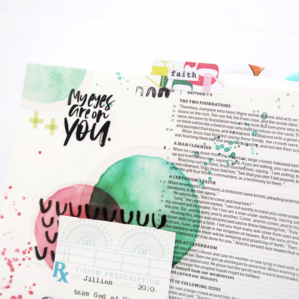 Bible Journaling Process Video by Jillian aka Hello Jillsky | Faith Vision | 2020 Vision
