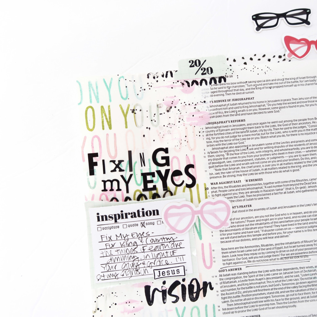 Bible Journaling Process Video by Jillian aka Hello Jillsky using 2020 Vision devotional kit | Jesus Vision