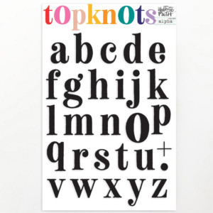 Topknots 6x8 Alpha Stamp