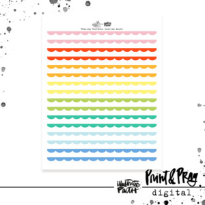 Chasing Rainbows Scallop Washi