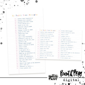 My Faith Book Prompt List