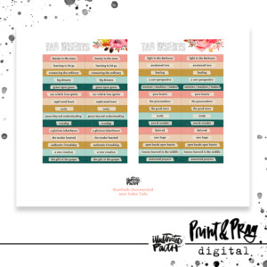 Gratitude 2021 Tab Inserts