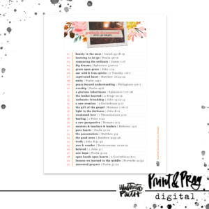 Gratitude Documented 2021 Prompt List