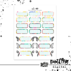 Mixed Media Rainbow Labels