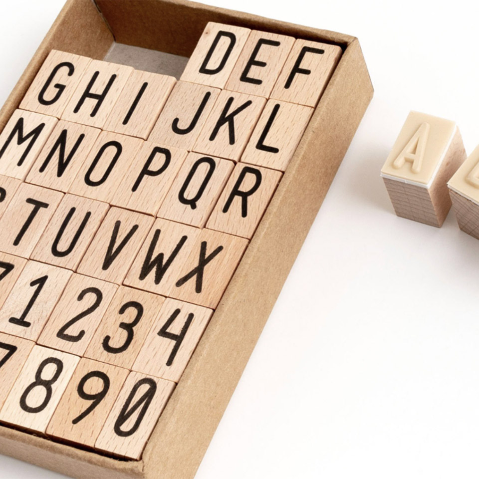 ali edwards wooden stamp alpha 1