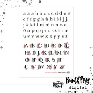 Word Nerd Floral Alpha