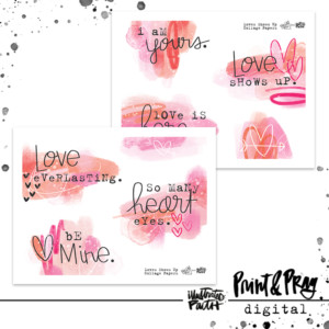 Love Shows Up Collage Papers