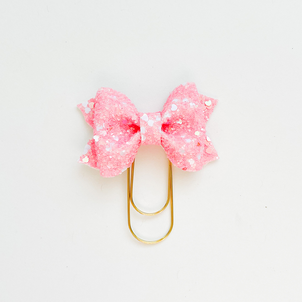 pink glitter bow