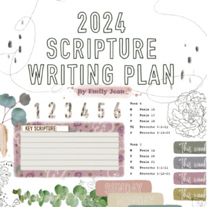 2024 Scripture Writing Plan