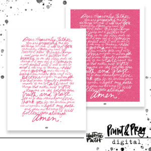 Dear Father Art Print | Pink