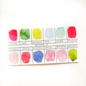 Paint Swatch Card | Proverbs 31
