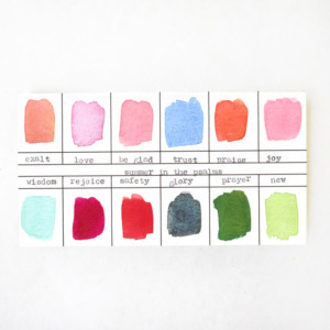 Paint Swatch Card | Summer In The Psalms
