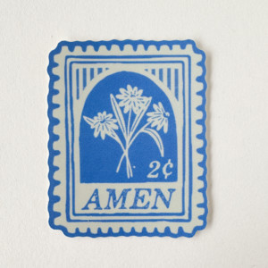 Vinyl Sticker | Amen Postage Stamp