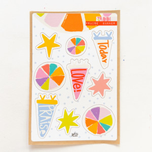 4x6 Sticker Sheet | Praise Banner