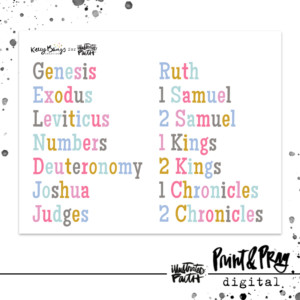 Bible Book Titles: Serif