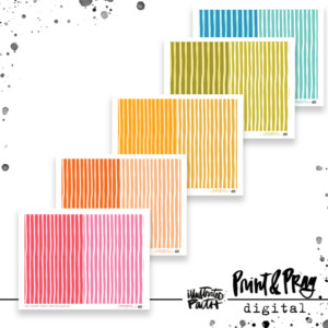 Addi Inspired Stripes Patterned Papers- Camp Acts Colors